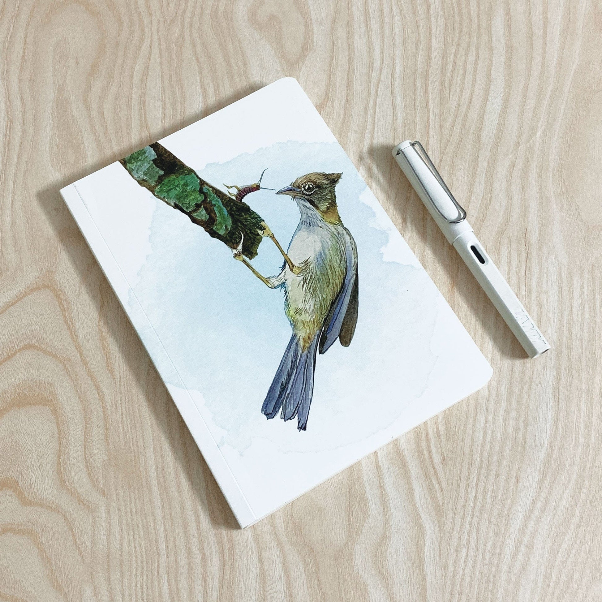 Studio Decorai Notebooks Whiskered Yuhina - Birds of India - Notebook