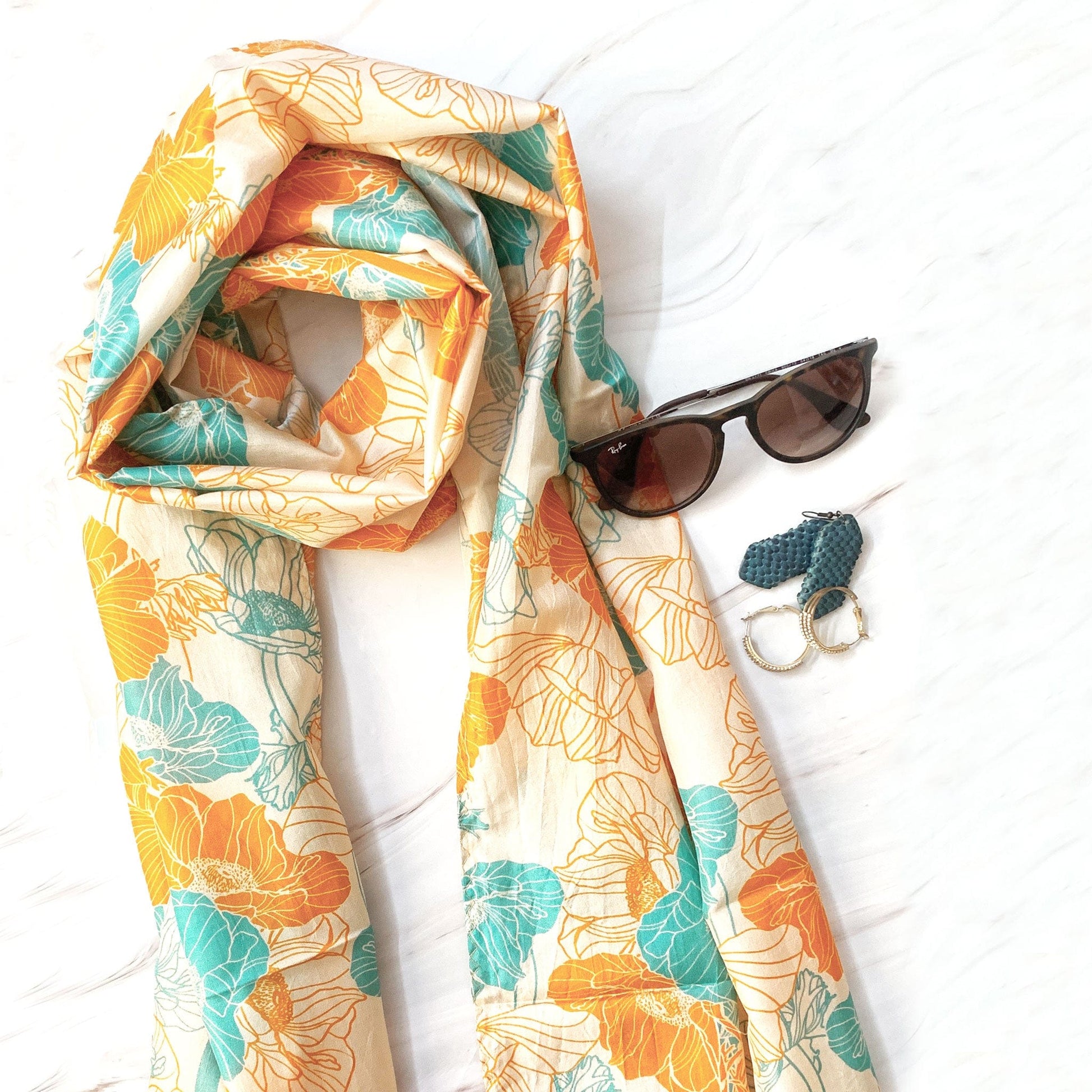 Studio Decorai Scarf Floral Serenade - Silk Scarf