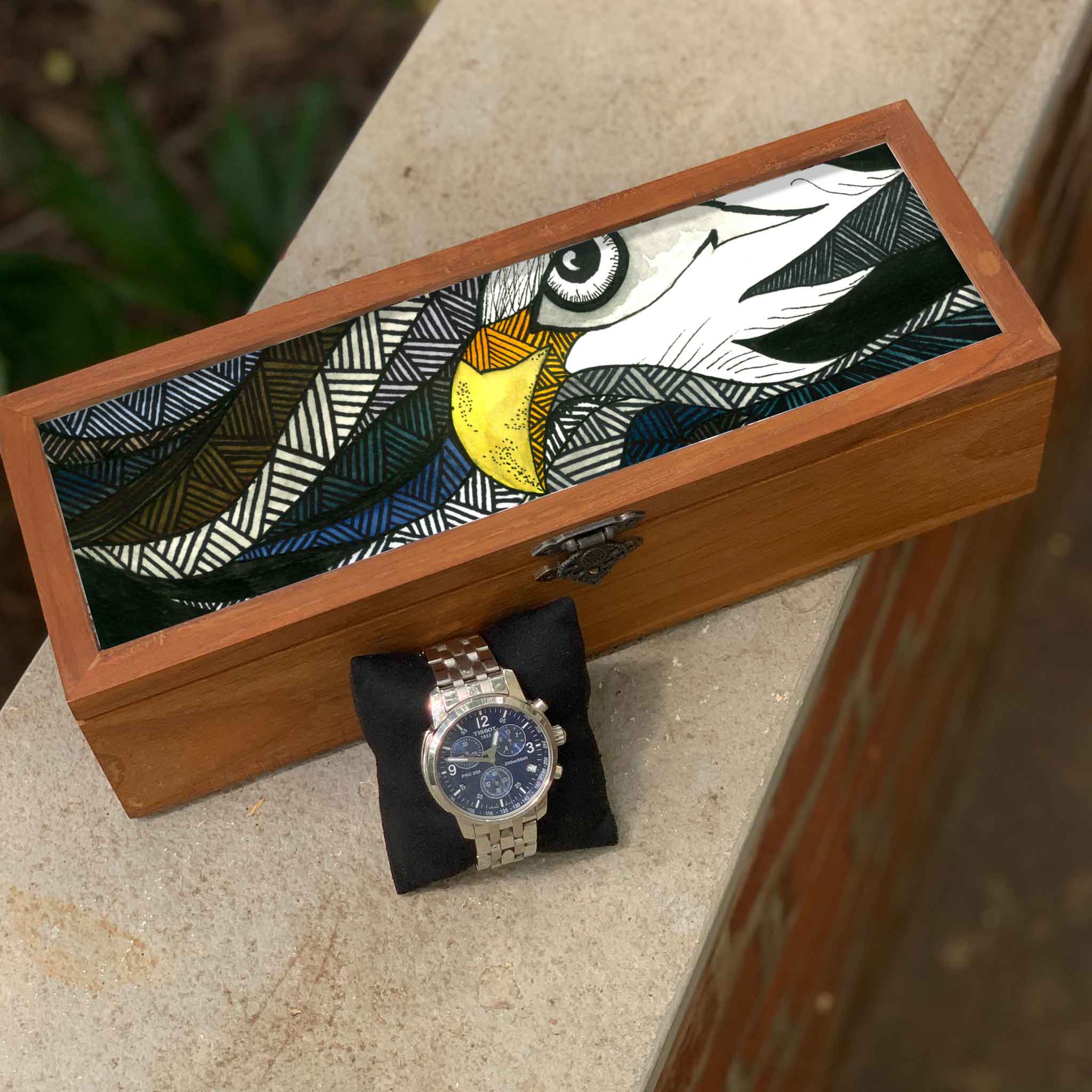 Handcrafted BeechWood Watch Box with Laser Engraved Top – Anayra's